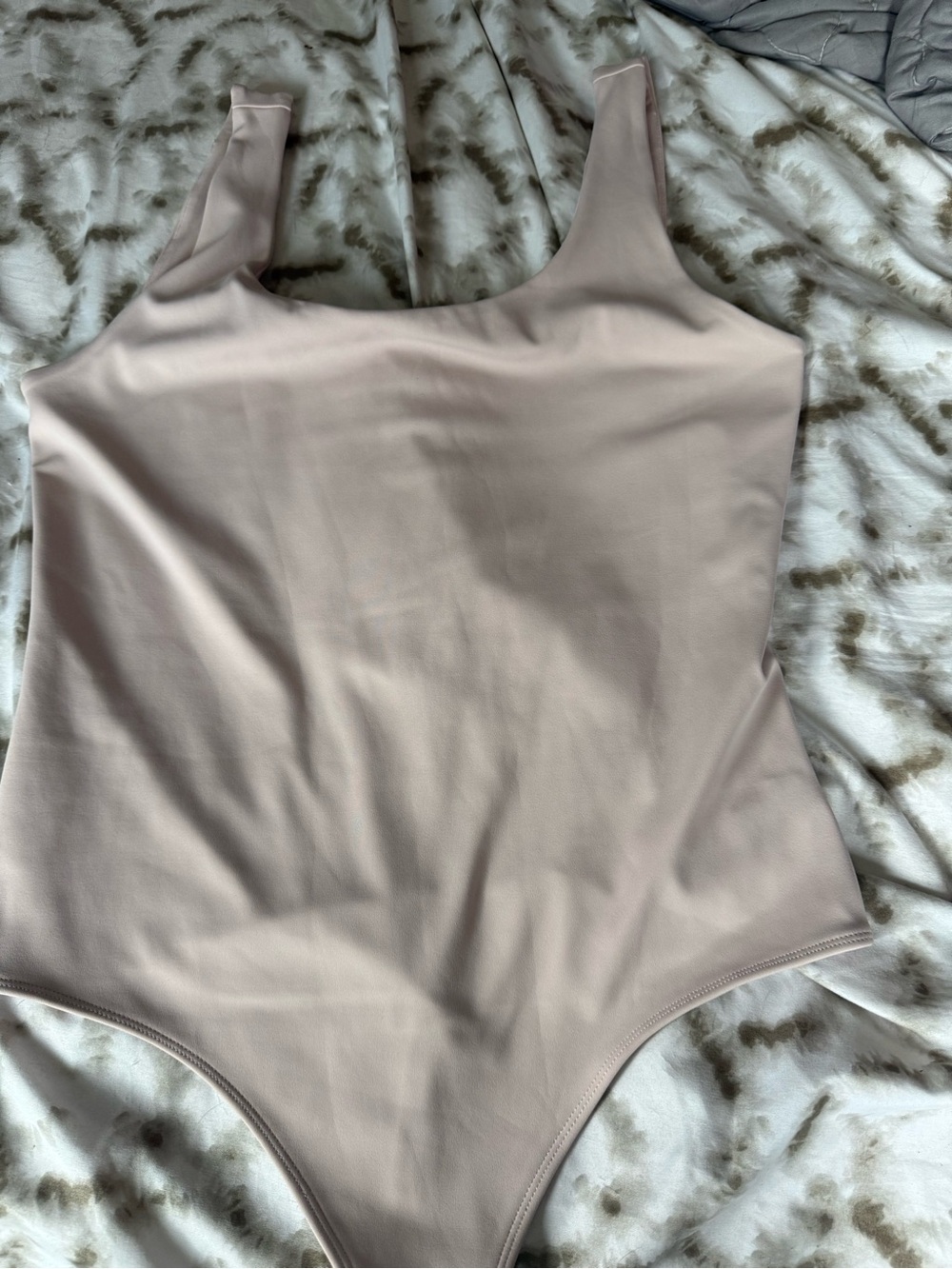 Express Nude Pink Scoop Neck Bodysuit